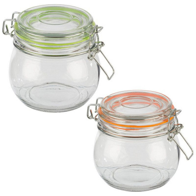 Банка д/сыпучих 500 мл BRAVO, с бугельным замком 