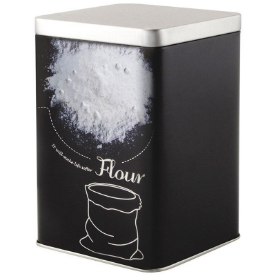 Банка д/сыпучих с крышкой метал. 1000 мл "Мука"