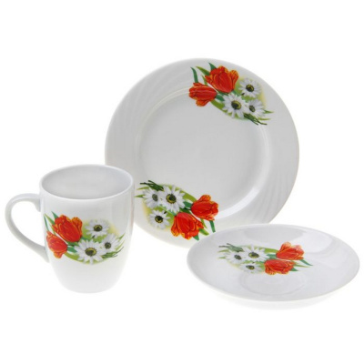 Набор подарочный трио Ромашка с тюльпаном 1303792