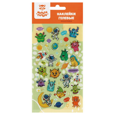 Наклейки гелевые Мульти-Пульти "Монстрики", 22*10см