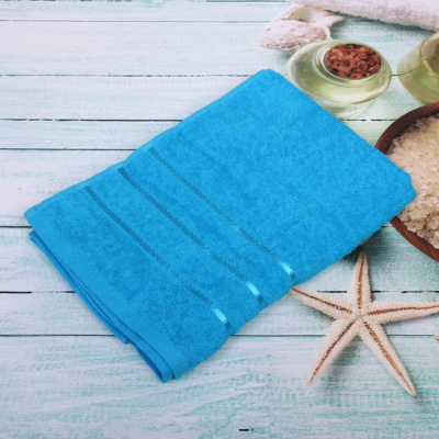 Полотенце махровое 70*140см "LUNA" голубой 06000 