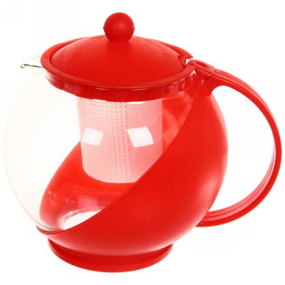 Чайник заварочный  1,25л с ситом Красный 359-548