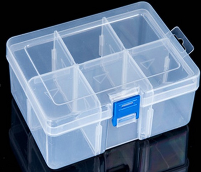 Органайзер для хранения мелочей 6 ячеек, прозрачный