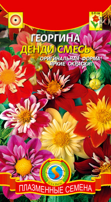 Семена Георгина "Денди" полумахровая, 13 шт, Плазменные семена