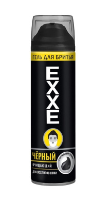 Гель д/бритья Exxe 200 мл С углём