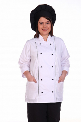 Костюм повара "Шеф" Тиси (Белый + Черный, 56 ) Костюм повара "Шеф" Тиси (Белый + Черный, 56 )