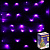 Гирлянда эл. нить 2,5 м, 24 LED, IP20, фиолетовый, зеленый провод 130-355