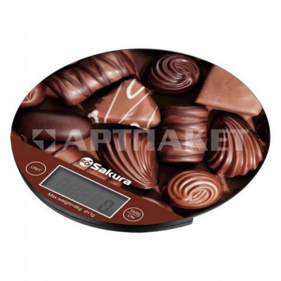 Весы кухон SA-6076C 8кг элек шоколад