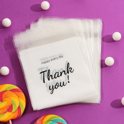 Пакет 10*10 прозр/скотч "Спасибо" 