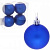 Набор шаров елочных пластик 4 шт, d 5 см, синий, "Матовый" 183-854