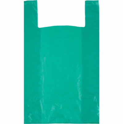 Пакет-майка ПНД, 30+14х55 см, 14 мкм, зеленый