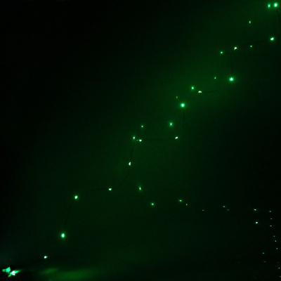 Гирлянда на батарейках 1,5 м, 15 LED, IP20, зеленый, прозрачный провод 196-100