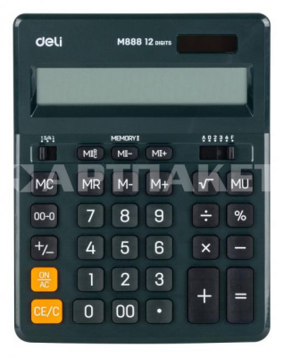 Калькулятор DELI EM888F-green 12 разр.зеленый