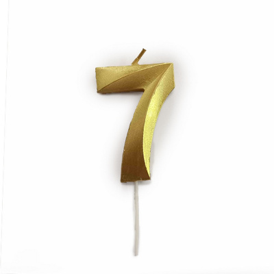 Свечи для торта 5см Цифра Gold 7