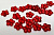 Декоративное украшение Декор бусины Цветы красные 2,1см 20шт A1072 red/A1078
