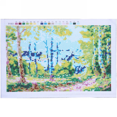 Вышивка крестиком 20*30см "Русский лес" 332-149
