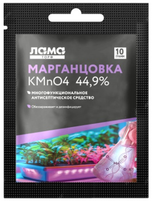 Средство защиты растений от болезней "Марганцовка" Лама Торф 44,9 %, 10 гр