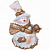 Фигурка "Снеговичок с подарками" 8 см