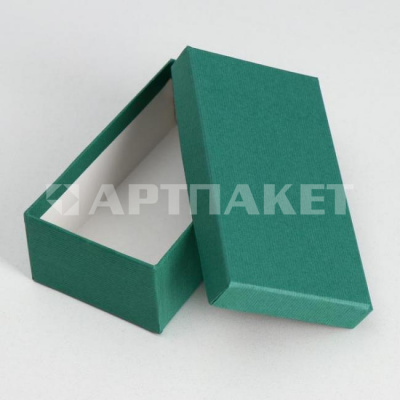 Коробка картон прямоугольная10 22*12*9см Зеленая ребристая 4757650