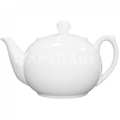 Чайник «Кунстверк»; фарфор; 450мл; D=75, H=75, L=175мм; белый