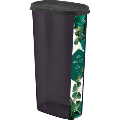 Банка д/сыпучих продуктов Neo Luxe 2,4 л дымчатый кварц