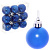 Набор шаров елочных пластик 9 шт, d 3 см, синий, "Глянец" 183-825