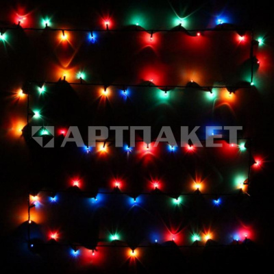 Гирлянда эл. нить 13 м, 260 ламп, IP20, мультицвет, зеленый провод, 196-158 ТМ Серпантин2
