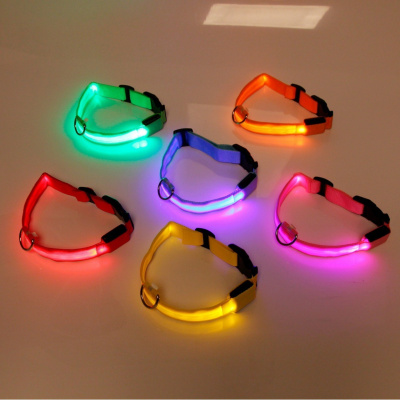 Ошейник для собак "Люмисцент2" светящийся, микс цветов