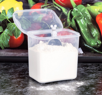 Контейнер д/муки 5л прозрачный