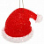 Фигурка с подсветкой  "Колпак Деда Мороза" 9*10 см, красный