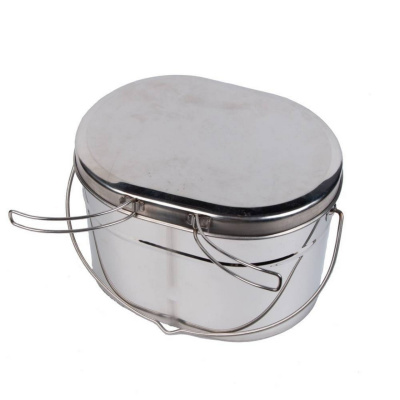 Котелок нерж. 3,5л крышка с ручками 