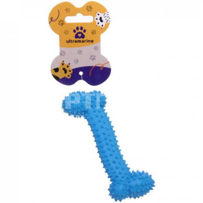 Игрушка для собаки "Bubble gum-Кость" цвет голубой Ultramarine