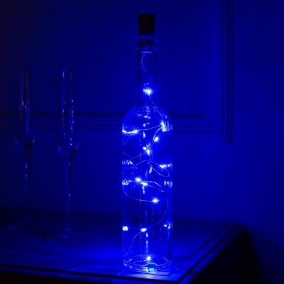 Гирлянда на батарейках пробка 2 м, синий, 20 LED 2433903      