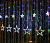 Гирлянда эл. бахрома 3 м (65*40*30), мультицвет, 12 LED "Звезды"