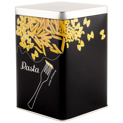 Банка д/сыпучих с крышкой метал. 1000 мл "Макароны"