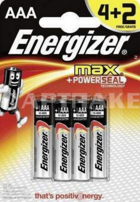 Батарейка Energizer Max Power Seal LR03/286  BL4+2