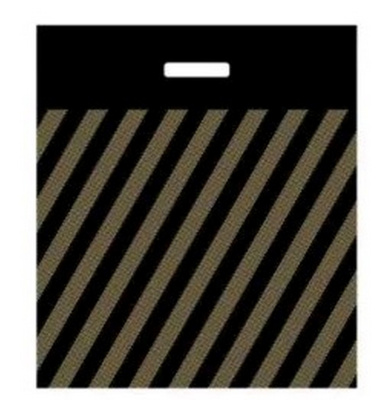 Пакет ПЭ, 40х48 см, 45 мкм, с вырубной ручкой, "Полоса"