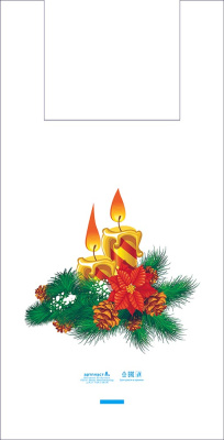 Пакет-майка ПВД, 28х14х55 см, 37 мкм, "Свеча"