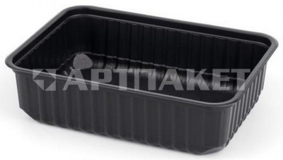 Контейнер 750гр 179*132*46 прямоуг/черный