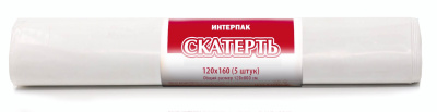 Скатерть ПВД 800*120 см, 35 мкм, белая