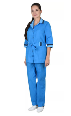 Костюм "СИРИУС-ФЛОРА" женский темно-голубой р112-116/170-176 Костюм "СИРИУС-ФЛОРА" женский темно-голубой р112-116/170-176