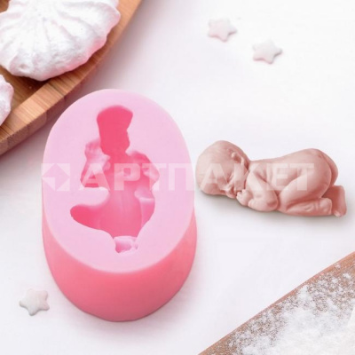 Молд "Малыш" 7х5х2,7см розовый 2818788