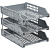 Лоток д/бумаг горизонтальныи серый 3х-секц. 111 Лоток д/бумаг горизонтальныи серый 3х-секц. 111