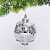 Ёлочная игрушка "Новогодняя дискотека" 8*8*13 см, серебро