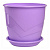 Горшок д/цветов пластик с поддоном, 3,1 л, "Венеция", лаванда