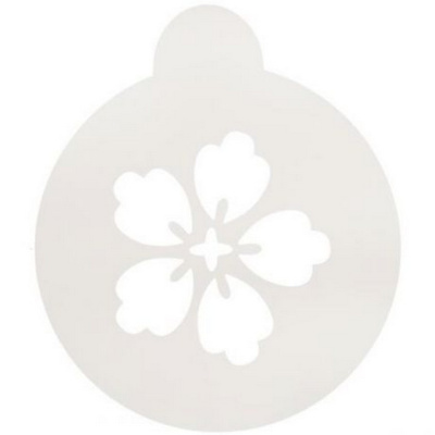 Трафарет для кофе Цветочек-пятилистник