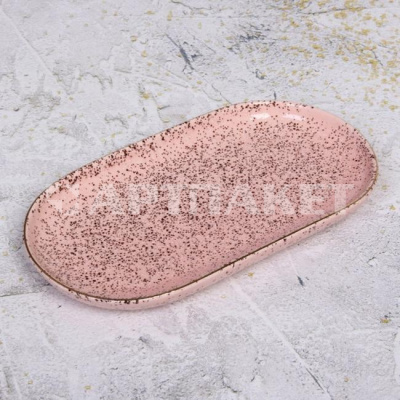 Блюдо керамическое "Pink Stone" 29*16*3см