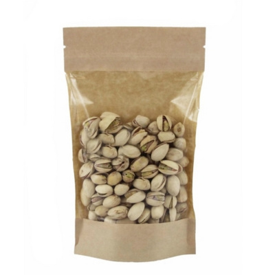 Пакет бумажный дой-пак с ЗИП замком и прозр. окном 140 мм 150*240