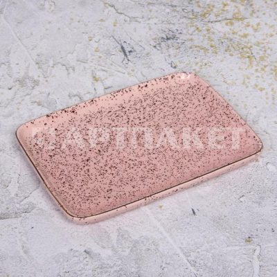 Блюдо керамическое "Pink Stone" 25,5*18,5*2,3см
