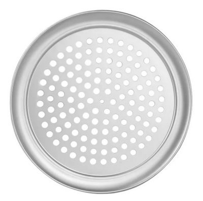 Поднос д/пиццы перфор. «Проотель» алюмин.; D=41,H=1см; металлич.